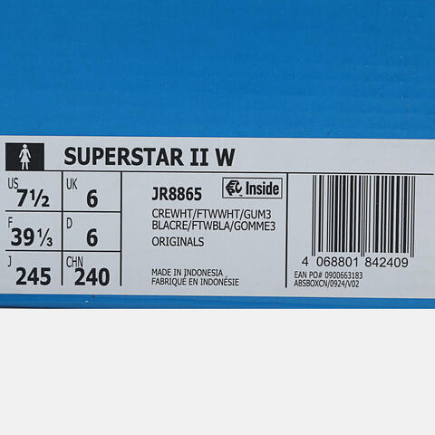adidas Originals阿迪三叶草2025中性SUPERSTAR II WORI-CLASSICJR8865