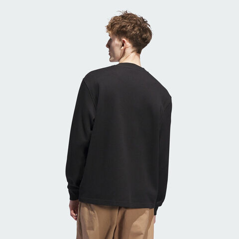 adidas Originals阿迪三叶草2025男子THERMAL LS T针织无帽卫衣JW0052