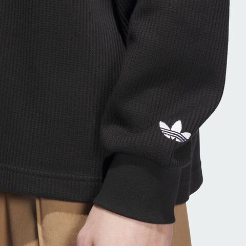 adidas Originals阿迪三叶草2025男子THERMAL LS T针织无帽卫衣JW0052