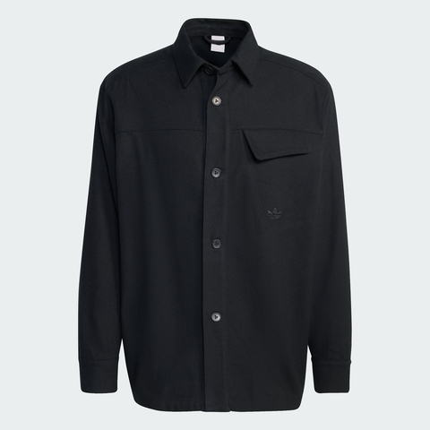 adidas Originals阿迪三叶草2025男子P ESS SHI针织长袖衬衫JW0118