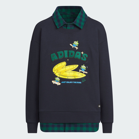 adidas Originals阿迪三叶草2025男大童JK TS KN CREW针织无帽卫衣KF7347