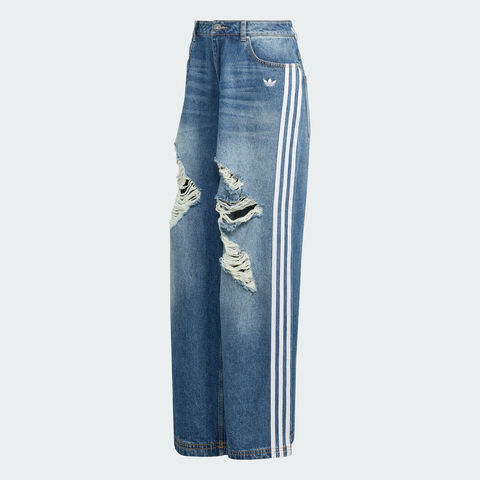 adidas Originals阿迪三叶草2025女子DENIM PANTS牛仔长裤KE3300