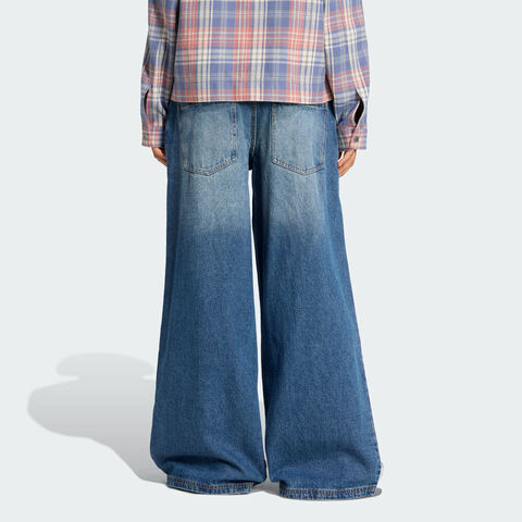 adidas Originals阿迪三叶草2025女子DENIM PANTS牛仔长裤KE3300