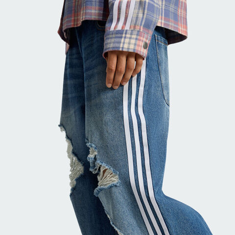 adidas Originals阿迪三叶草2025女子DENIM PANTS牛仔长裤KE3300