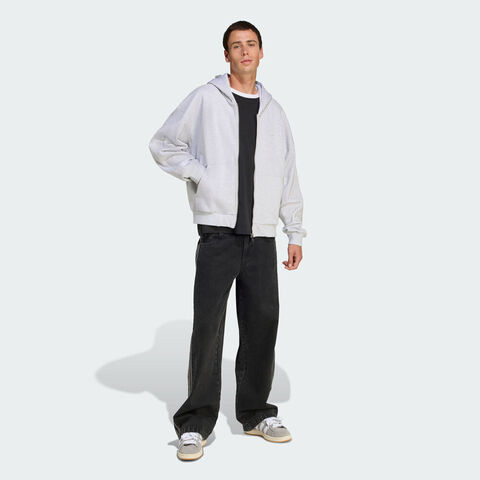 adidas Originals阿迪三叶草2025男子P ESS FZ HD针织连帽卫衣JW1071