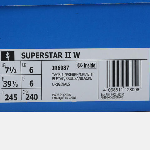 adidas Originals阿迪三叶草2025中性SUPERSTAR II WORI-CLASSICJR6987