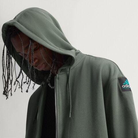 adidas Originals阿迪三叶草2025男子EQT HOODIE针织连帽卫衣JV7650