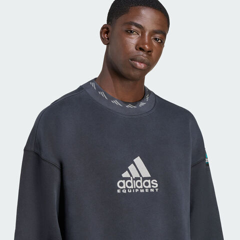 adidas Originals阿迪三叶草2025男子EQT SWEATSHIRT针织无帽卫衣JV7646