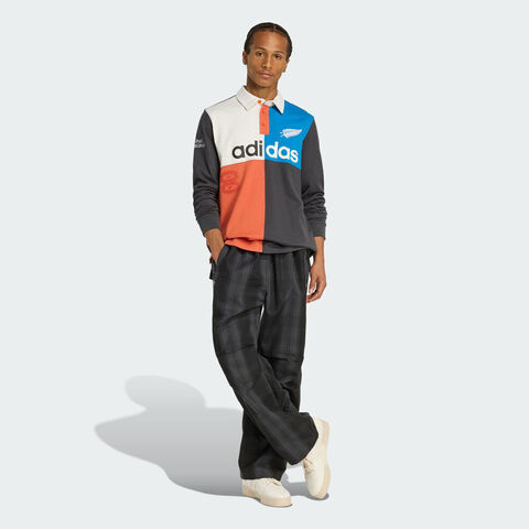 adidas Originals阿迪三叶草2025男子RUGBY POLO针织有领长TKG4638