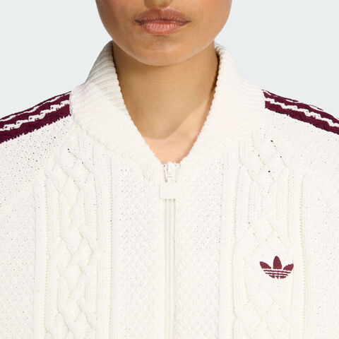 adidas Originals阿迪三叶草2025女子ARCHIVE KNIT TT针织无帽外套KS7804