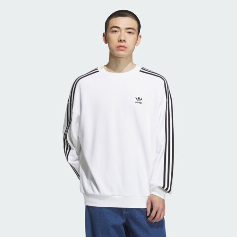 adidas Originals阿迪三叶草2025男子OVERSIZE CREW针织无帽卫衣KD1834