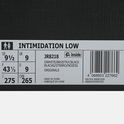 adidas Originals阿迪三叶草2025中性INTIMIDATION LOWORI-BBALLJR8218