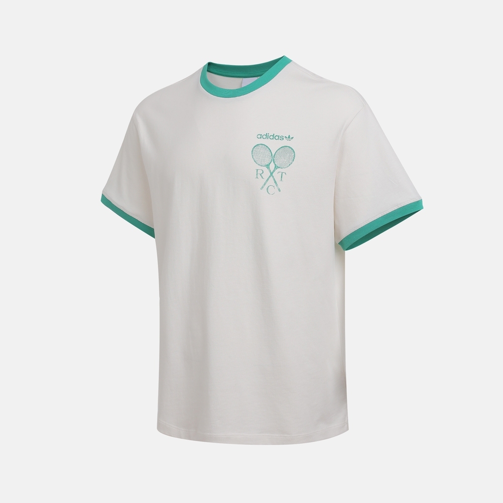 adidas Originals阿迪三叶草2025男子TENNIS TEE针织无领短TKF9604