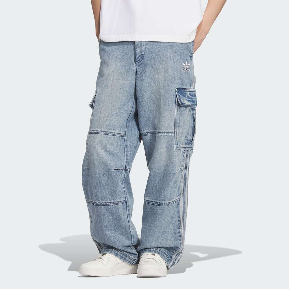 adidas Originals阿迪三叶草2025男子BLUE DENIM P牛仔长裤KS5980