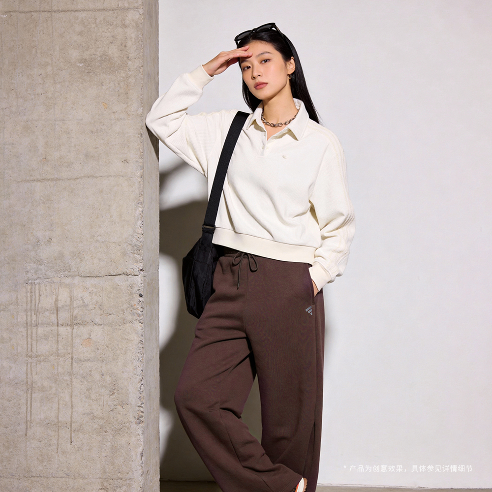 Adidas Original阿迪三叶草2025女子CHENILLE POLO针织有领长TKS5982