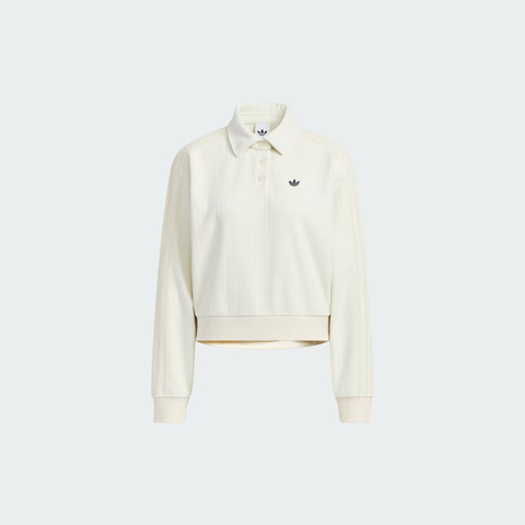 Adidas Original阿迪三叶草2025女子CHENILLE POLO针织有领长TKS5982