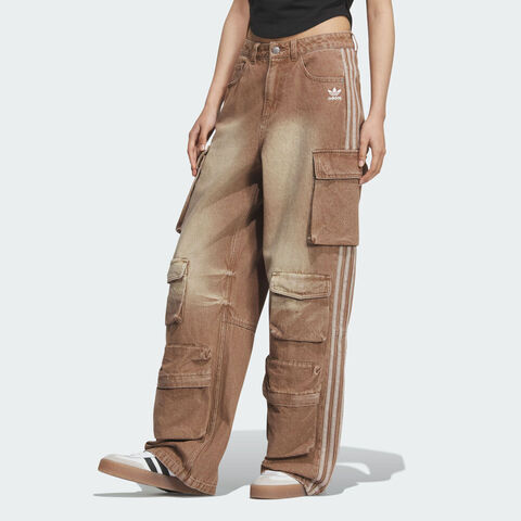 adidas Originals阿迪三叶草2025女子IH DENIM CARGO牛仔长裤KC5871