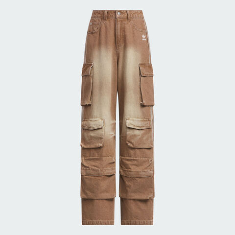 adidas Originals阿迪三叶草2025女子IH DENIM CARGO牛仔长裤KC5871