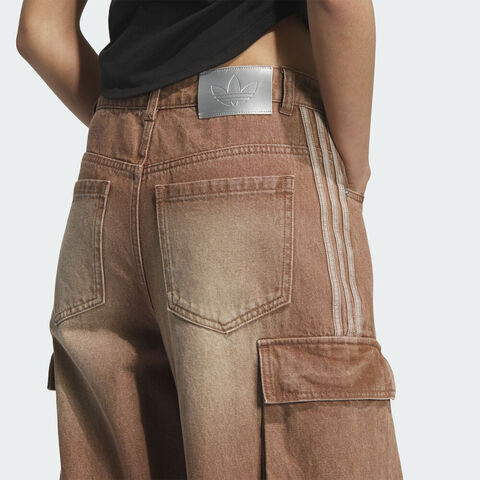 adidas Originals阿迪三叶草2025女子IH DENIM CARGO牛仔长裤KC5871