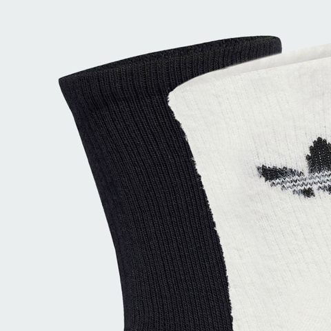 adidas Originals阿迪三叶草2025中性FLUFFY CR S 2P中袜优惠装JX5217