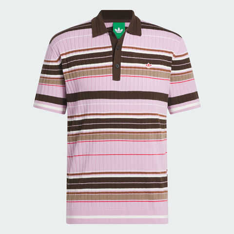 adidas Originals阿迪三叶草2025男子MR Stripe Polo针织有领短TJN9733