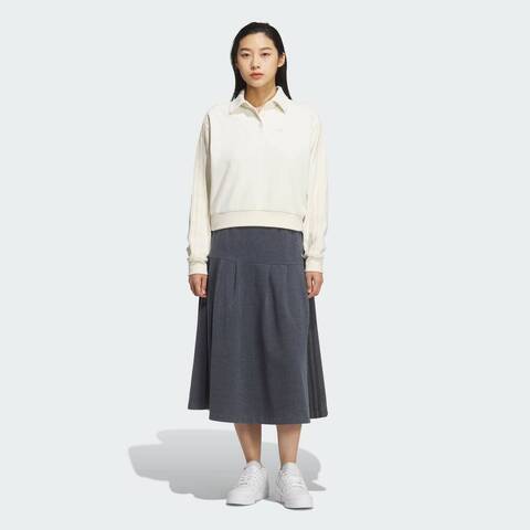 adidas Originals阿迪三叶草2025女子PLEATED SKIRT针织长裙KS5986