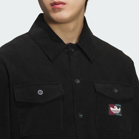 adidas Originals阿迪三叶草2025男子SHMOO CORD SHIR针织长袖衬衫KF9603