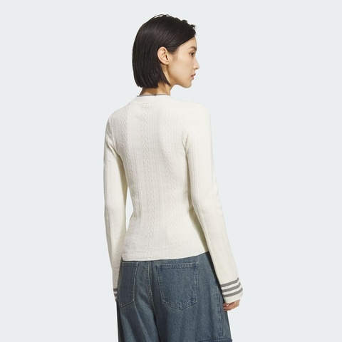 adidas Originals阿迪三叶草2025女子CREW SWEATER毛线套头衫KS5965