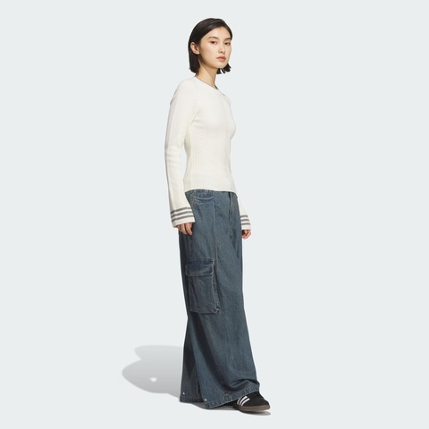 adidas Originals阿迪三叶草2025女子CREW SWEATER毛线套头衫KS5965