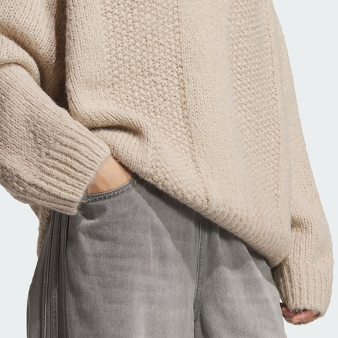 adidas Originals阿迪三叶草2025女子HOODY SWEATER毛线套头衫KS5968