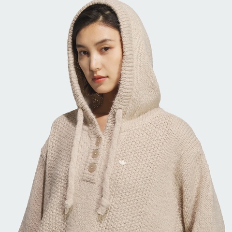 adidas Originals阿迪三叶草2025女子HOODY SWEATER毛线套头衫KS5968