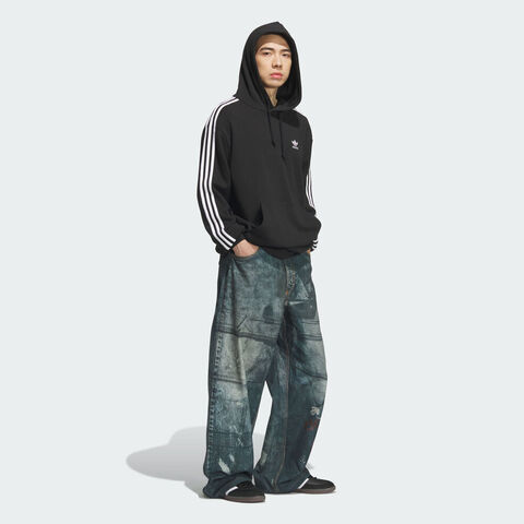 adidas Originals阿迪三叶草2025男子BAGGY HOODIE针织连帽卫衣KD1860
