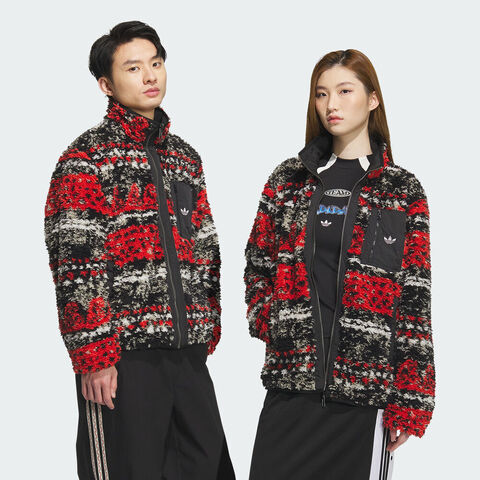 adidas Originals阿迪三叶草2025男子TOC JACKET人造毛绒外套KC0105