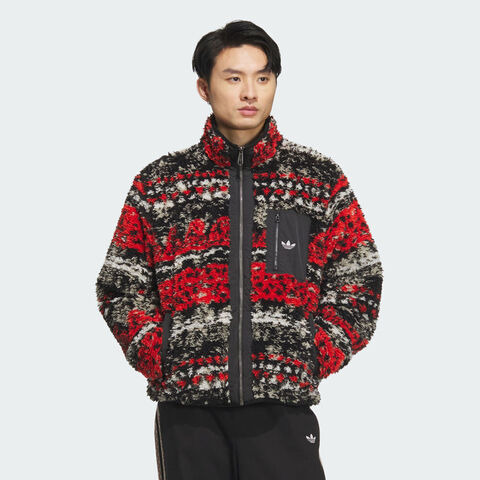 adidas Originals阿迪三叶草2025男子TOC JACKET人造毛绒外套KC0105