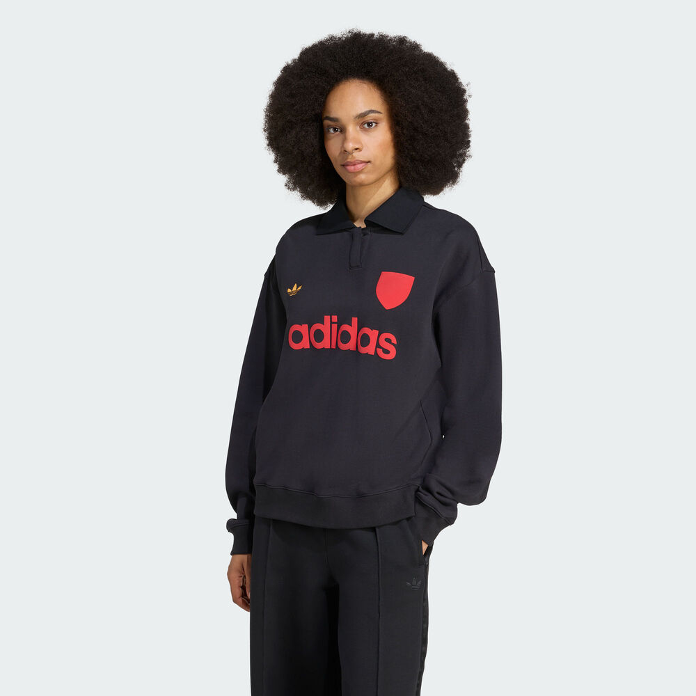 adidas Originals阿迪三叶草2025女子FOOTIE SWEAT针织无帽卫衣JY3527
