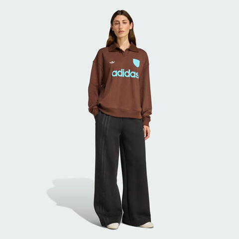 adidas Originals阿迪三叶草2025女子FOOTIE SWEAT针织无帽卫衣JZ0879