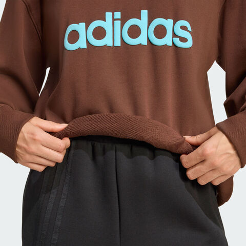 adidas Originals阿迪三叶草2025女子FOOTIE SWEAT针织无帽卫衣JZ0879
