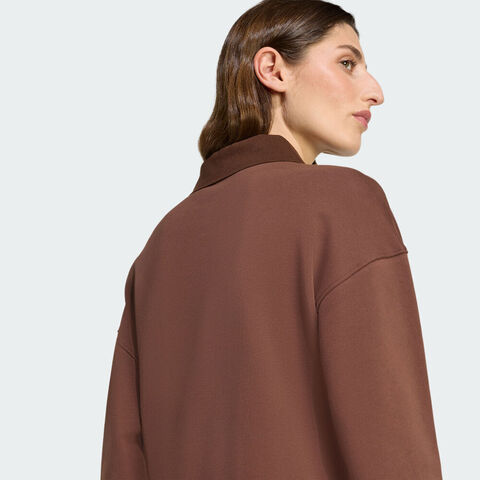 adidas Originals阿迪三叶草2025女子FOOTIE SWEAT针织无帽卫衣JZ0879