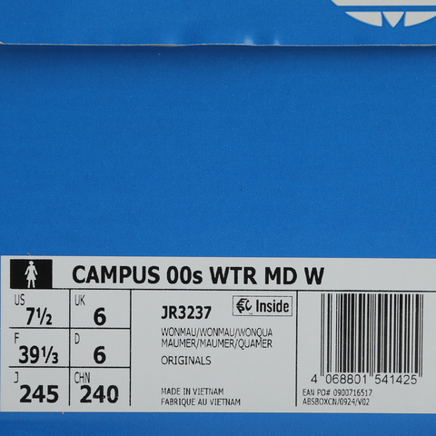 adidas Originals阿迪三叶草2025中性CAMPUS 00s WTR MD WORI-CLASSICJR3237
