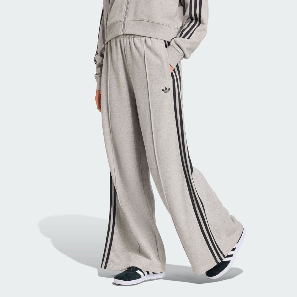 Adidas Original阿迪三叶草2025女子3S WIDE SWEATPT针织长裤JV7476