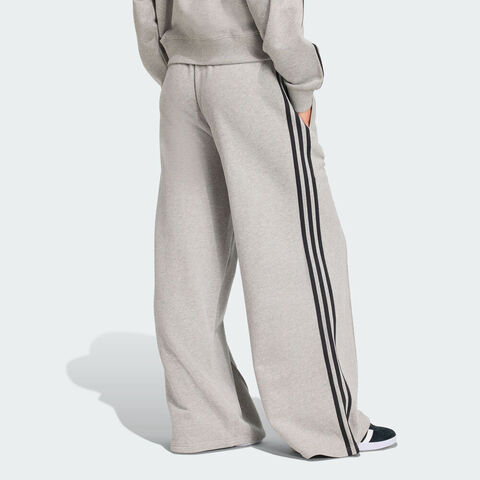Adidas Original阿迪三叶草2025女子3S WIDE SWEATPT针织长裤JV7476