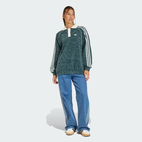 adidas Originals阿迪三叶草2025女子OVZD POLO CREW针织有领长TKS7790
