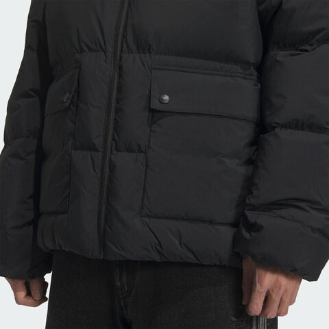 Adidas Original阿迪三叶草2025男子DOWN PUFF厚羽绒服-短KD1857