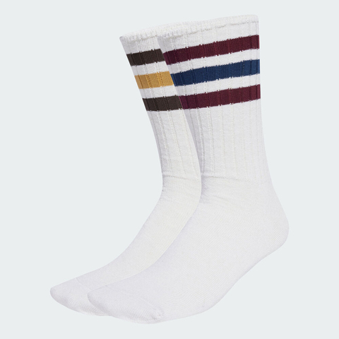 adidas Originals阿迪三叶草2025中性3S RIB CR S 2P中袜优惠装JX5203