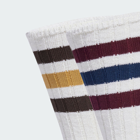 adidas Originals阿迪三叶草2025中性3S RIB CR S 2P中袜优惠装JX5203