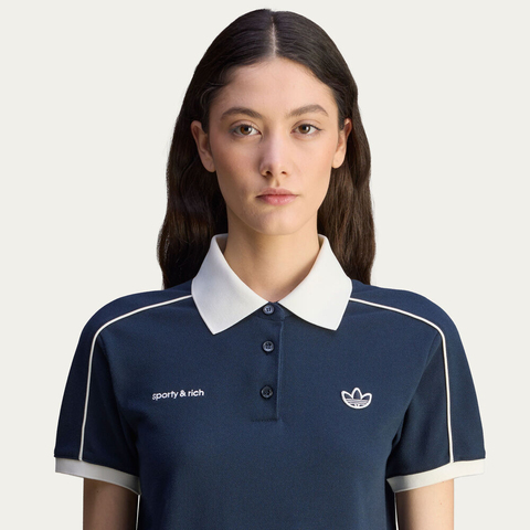 adidas Originals阿迪三叶草2025女子S&R POLO TSHIRT针织有领短TJL7198