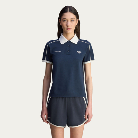 adidas Originals阿迪三叶草2025女子S&R POLO TSHIRT针织有领短TJL7198