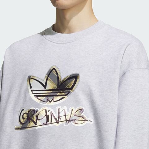 adidas Originals阿迪三叶草2025男子SWEAT CREW针织无帽卫衣KC0117