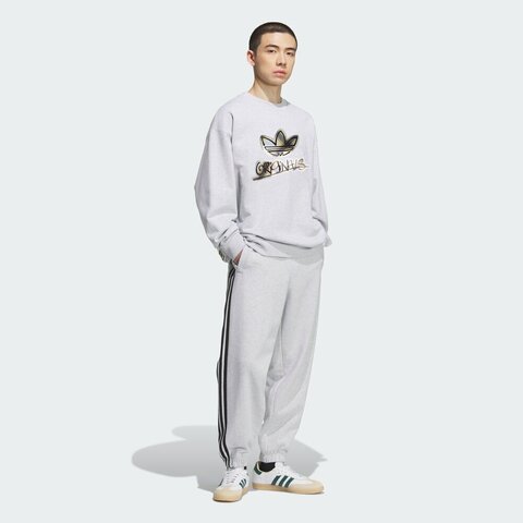 adidas Originals阿迪三叶草2025男子SWEAT CREW针织无帽卫衣KC0117