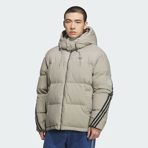 Adidas Original阿迪三叶草2025男子3S PUFFER DOWN厚羽绒服-短KC2563